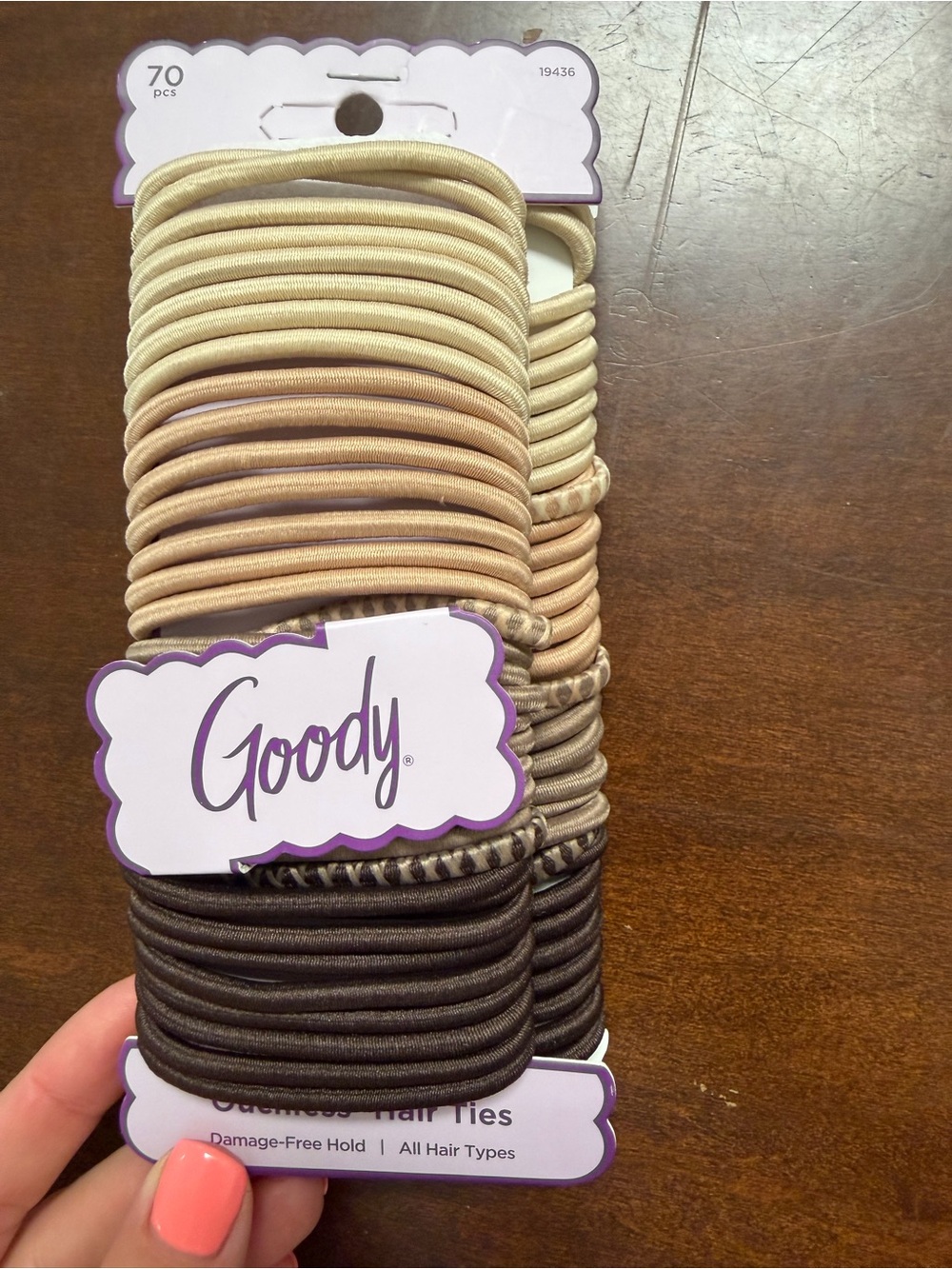 Goody Neutral Tone Elastic Hair Ties - 70 Pack